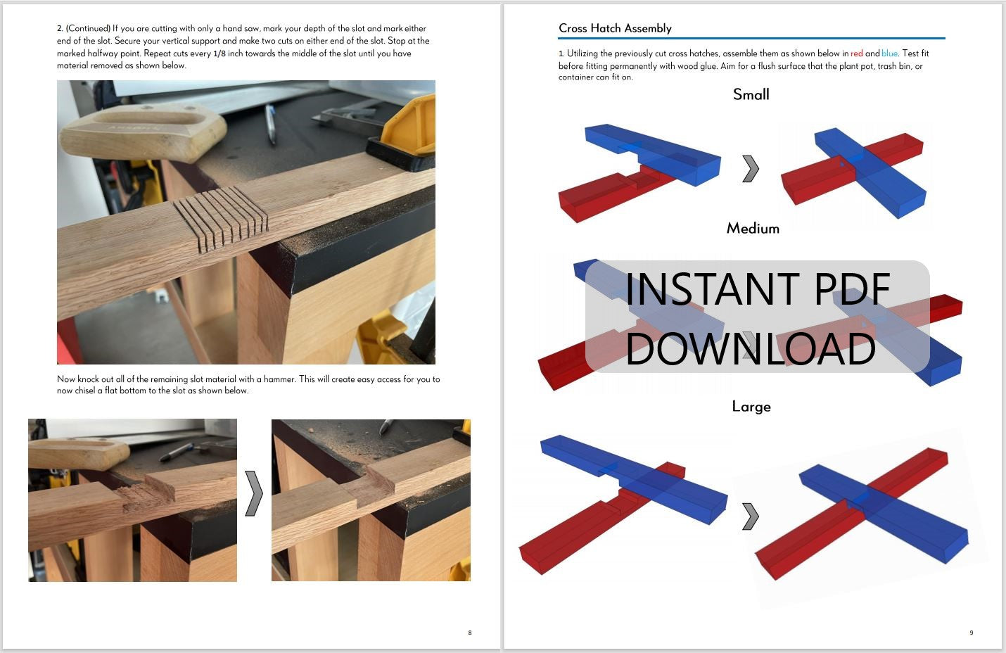 Plant Stands / Holders Plan - Instant PDF Download - DIY